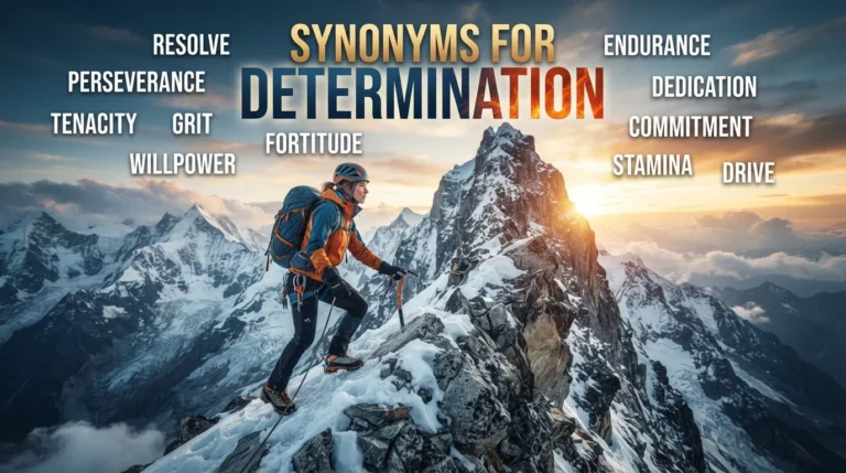 synonyms for determination