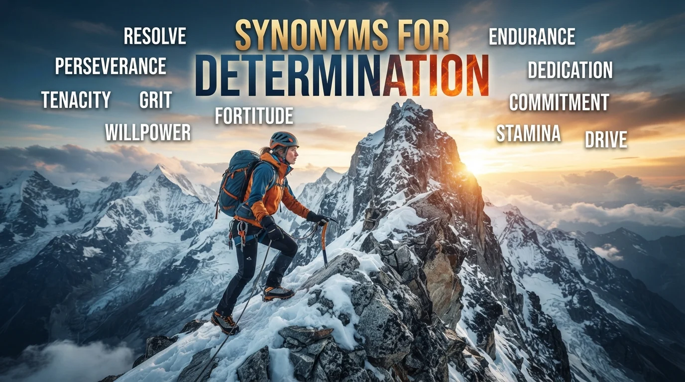 synonyms for determination