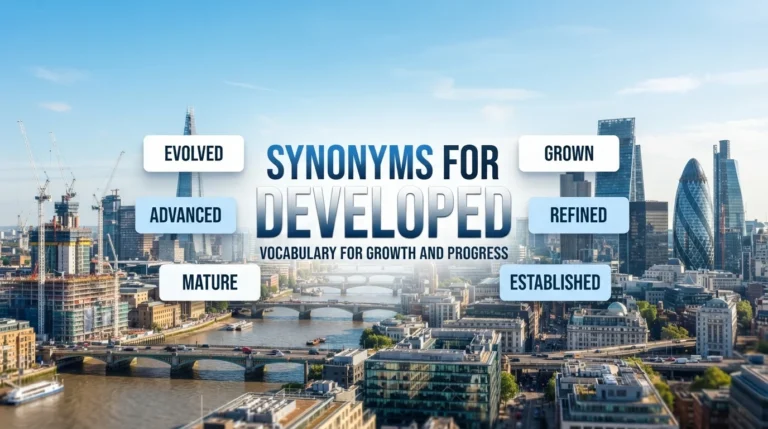 synonyms for developed