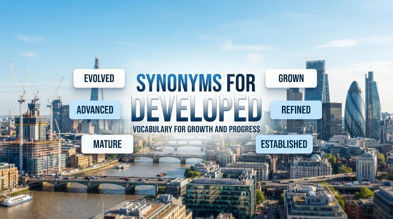 synonyms for developed