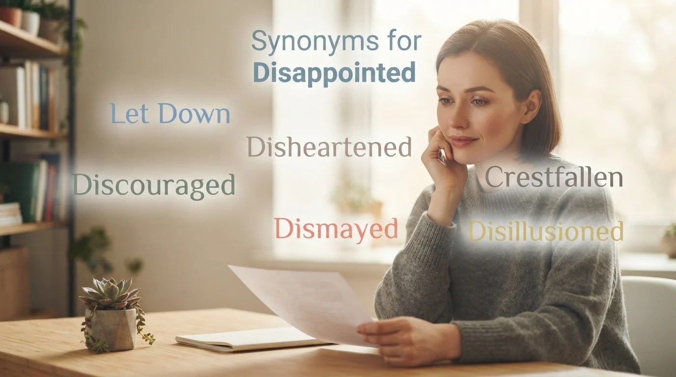 synonyms for disappointed