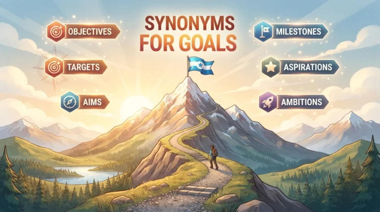 synonyms for goals
