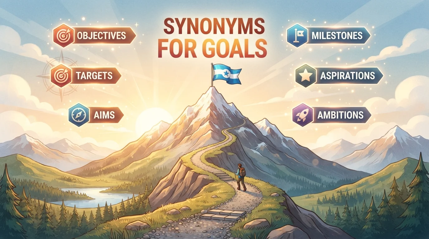synonyms for goals