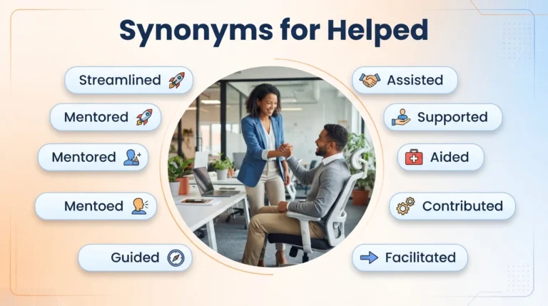 synonyms for helped