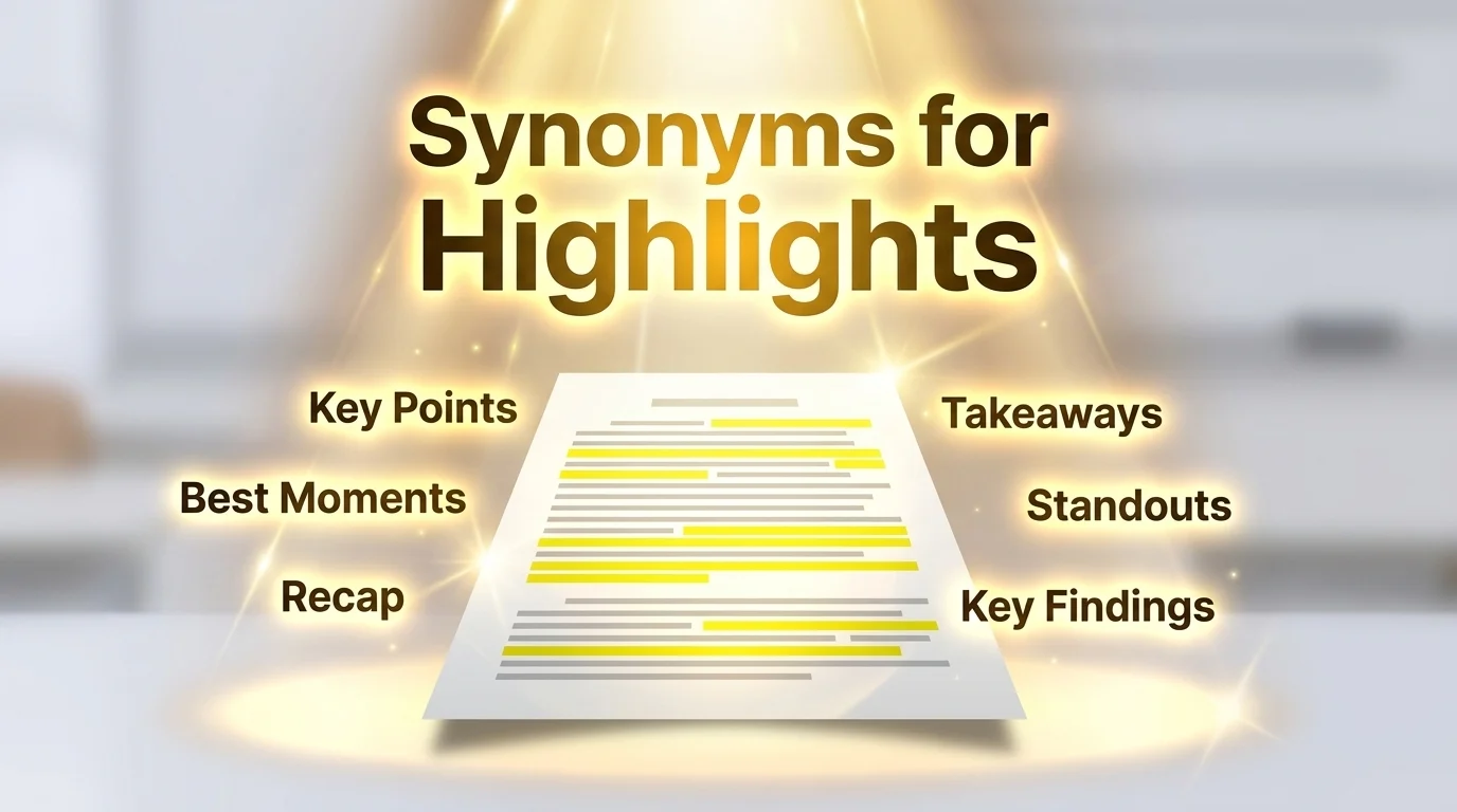 synonyms for highlights