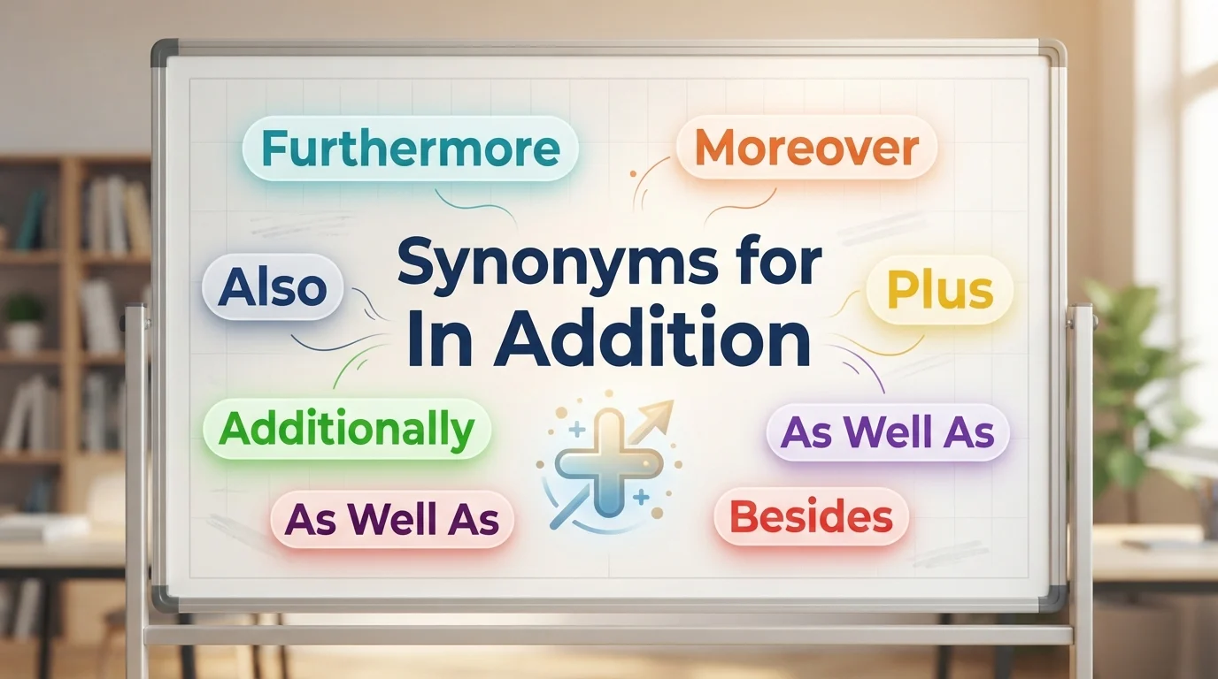 synonyms for in addition
