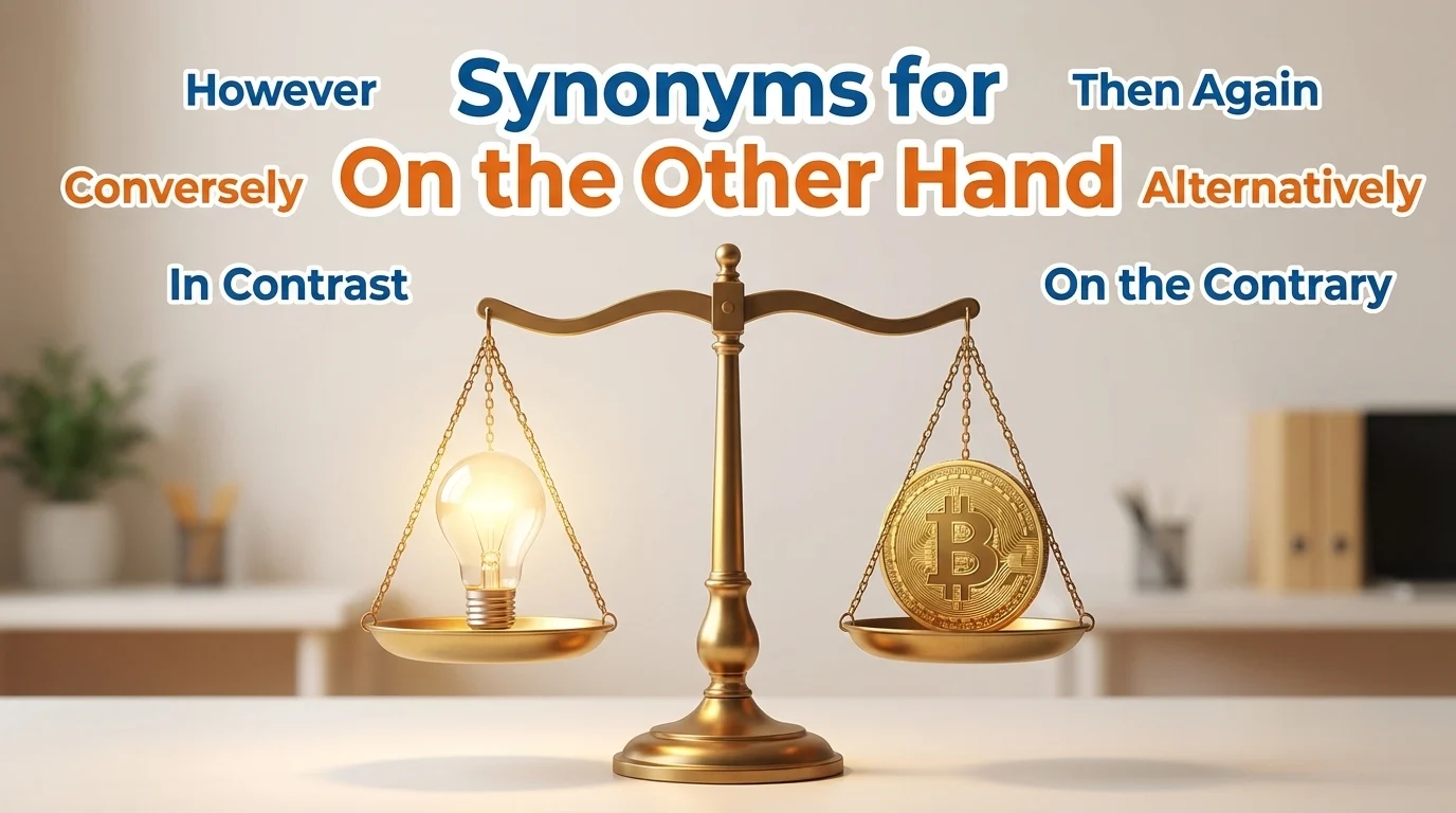 synonyms for on the other hand