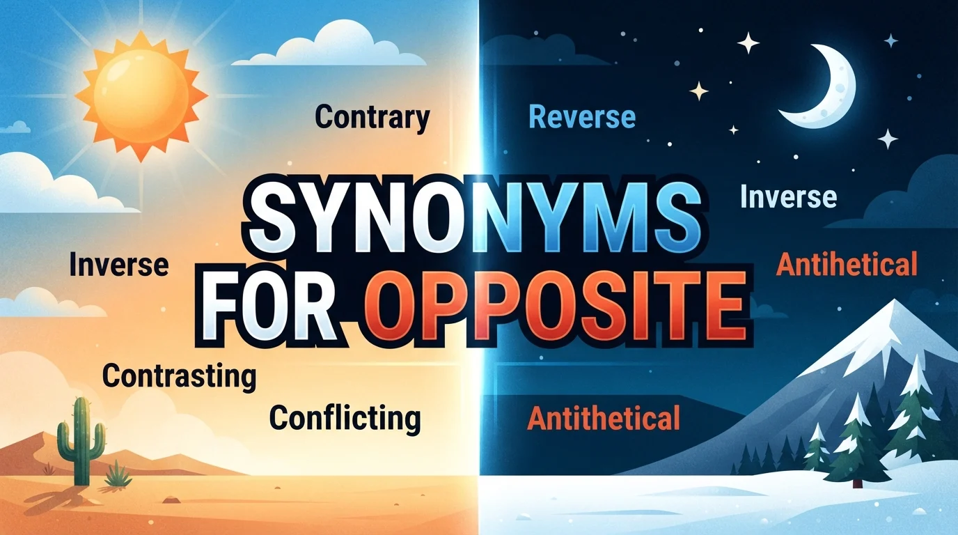 synonyms for opposite