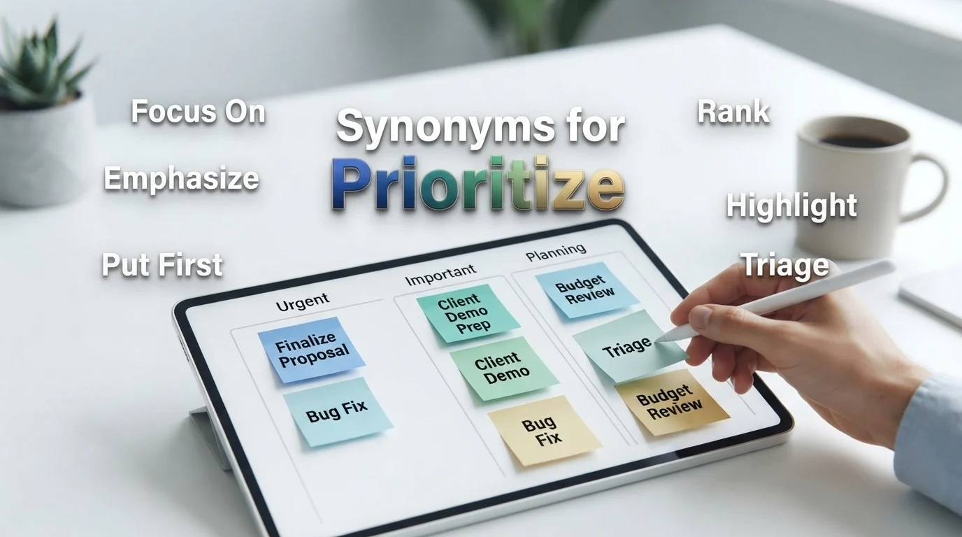 synonyms for prioritize