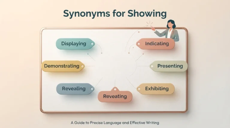 synonyms for showing