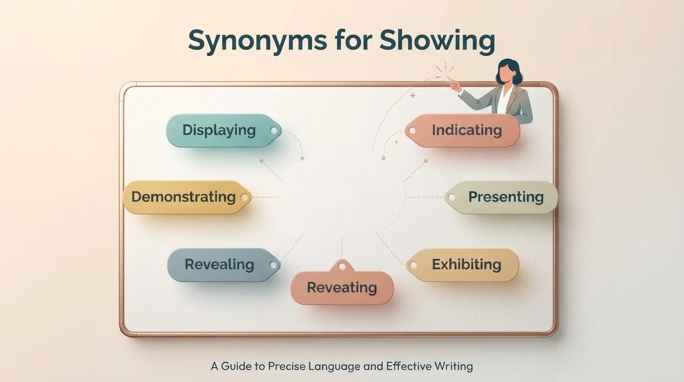 synonyms for showing