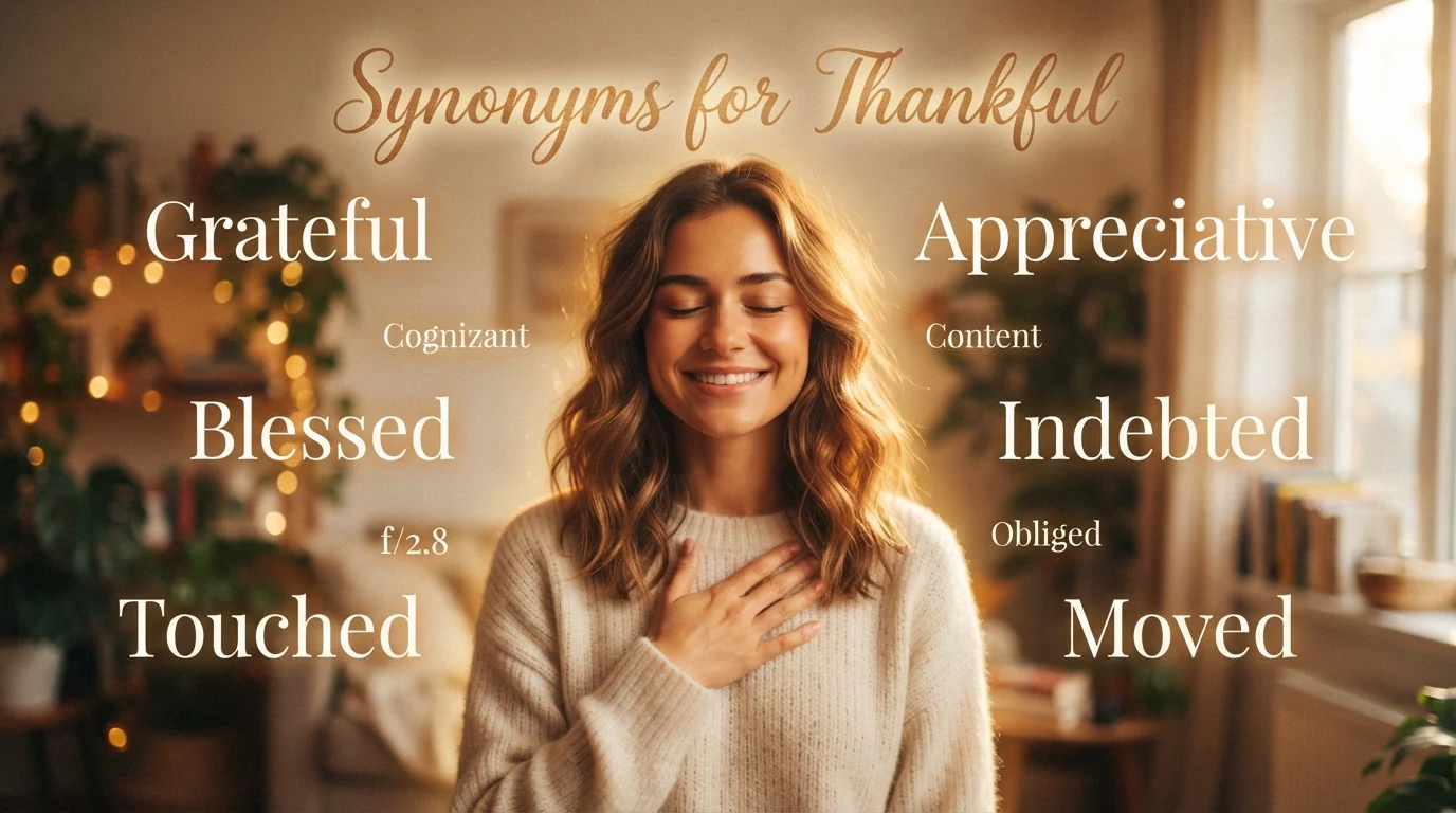 synonyms for thankful