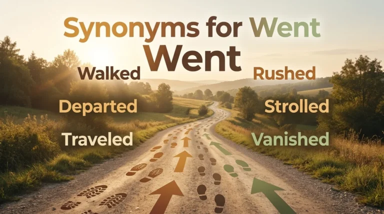 synonyms for went