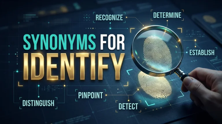 synonyms for identify