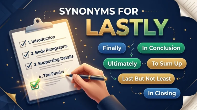 synonyms for lastly