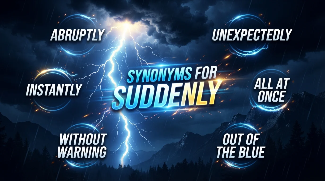synonyms for suddenly