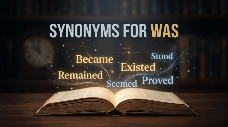 synonyms for was